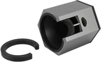 Coffee Portafilter Holder Stand with Adjustable Height Knob and Removable Bracket Cover, Aluminum Alloy Non Slip Base for Restaurants Homes Cafes (Black)
