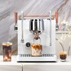 Semi-automatic commercial coffee machine for professional espresso and steam frothing in milk tea shops