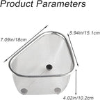 Triangle Basket Triangle Sink Colander Food Strainer with Three Feet for Washing Fruits and Vegetables, Filtering Food Waste and Efficient Straining, Perfect for Daily Use in Kitchen