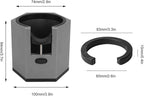 Coffee Portafilter Holder Stand with Adjustable Height Knob and Removable Bracket Cover, Aluminum Alloy Non Slip Base for Restaurants Homes Cafes (Black)
