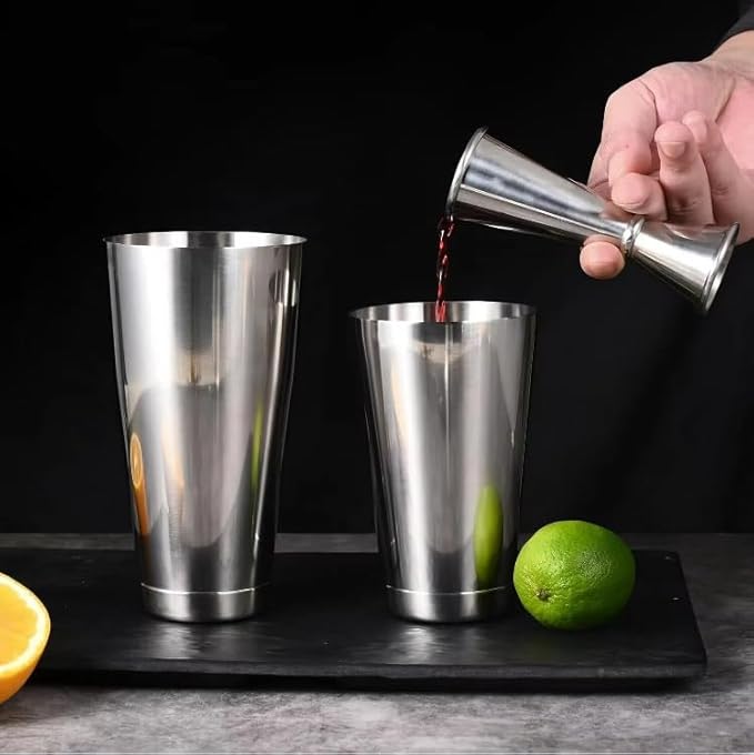Homestia Boston Shaker Set Mixology Bartender Kits Bar Tool Set, Stainless Steel Martini Shaker Set, 12 Pcs Cocktail Bartending Kits Barware Bartender Sets for Home Bar Party, (Silver)