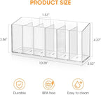 AIEVE Drink Packet Organizer, Water Drink Packet Holder with Removable Divider, Water Flavor Packet Organization Container for Kitchen Organizers and Storage (6 Compartments)