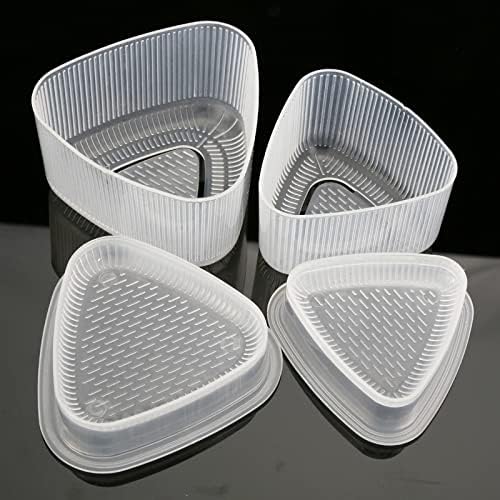 Sushi Making Kit,Sushi Mold 4 Pcs Diy Sushi Triangle Sushi Cooking Tools For Kids Kitchen Tools Sushi Plates Rice Ball Mold