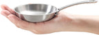 Macevia 0.12QT Mini Sauce Pan, 18/10 Stainless Steel Butter Warmer, Small Pot with Handle, Ideal for Kitchen, Restaurant, Camping & RV Use (4 Inch) - Silver