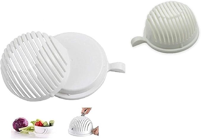 Salad Cutter Bowl and Chopper In One Fruit Vegetable Chopper, Chop Fresh Vegetables and Fruits in Seconds BPA Free Make Healthy Foods in a Minute