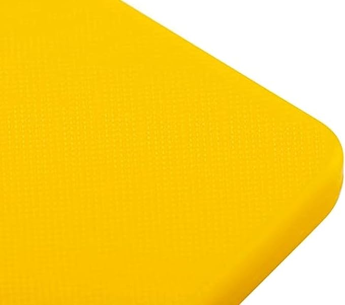 TrueCraftware- 24" X 18" X 1/2” Cutting Board for Kitchen Yellow Color Plastic- Commercial Plastic Chopping Board Anti Slip Surface Chopping Food Cutting Mat for Meat Vegetables Dishwasher Safe