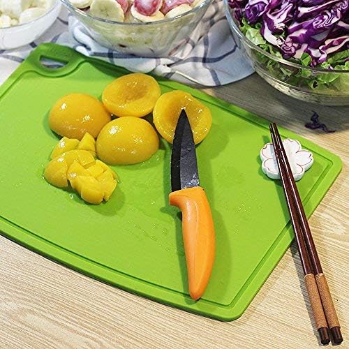 Liflicon Extra Large Thick Silicone Cutting Board 14.6'' x 10.43'' Chopping Board Flexible Cutting Mats Dishwasher Safe-Green
