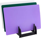 Restaurantware-Chef 101 9 Inch x 6.5 Inch Cutting Board Rack, 1 6 Slots Cutting Board Organizer - Collapsible, Fits Cutting Boards, Black Plastic Cutting Board Rack, For Kitchen Organization,