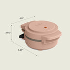 bella Snack-n-Store Mini Waffle Maker, EverGood™ Ceramic Nonstick Coating, Cord Wrap, Ready Indicator Light & Cool Touch Handles, Stackable Design & Customizable Plates, 400 Watt, Blossom
