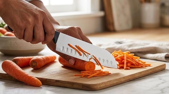 Farberware 22-Piece Never Needs Sharpening Triple Rivet High-Carbon Stainless Steel Knife Block and Kitchen Tool Set, Black, Durable AND Precision Cutlery