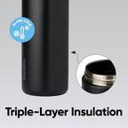 Owala FreeSip Insulated Stainless Steel Water Bottle with Straw for Sports and Travel, BPA-Free Sports Water Bottle, 24 oz, Grey/Yellow, Golden Conquest
