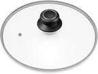 8 Inch Glass Lid for Frying Pan Lid, Fry Pan Lid, Skillet Lid, Pan Lid with Handle Compatible with Lodge 8 Inch Cast Iron Skillet - Glass Cover, 8", Clear