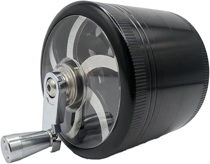 2.5 inch Spice Grinder for Kitchen Seasoning 2.5 inch Aluminum with Handle(Black)
