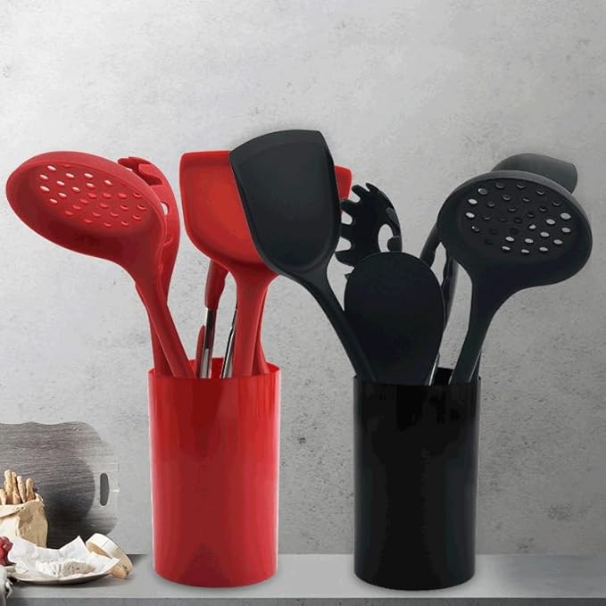 Kitchen Utensils Set Non-stick Kitchenware Cooking Tools Spoon Soup Ladle Spatula Shovel Accessories(D)