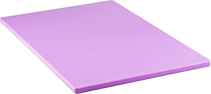TrueCraftware- 24" X 18" X 1/2” Cutting Board for Kitchen Purple Color Plastic- Plastic Commercial Chopping Board Anti Slip Surface Chopping Food Cutting Mat for Meat Vegetables Dishwasher Safe