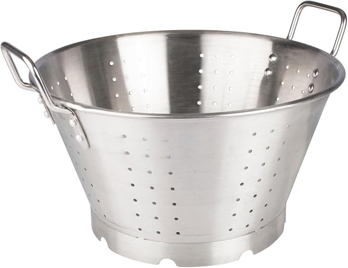 Winco Stainless Steel Premium Colander with Base, 16-Quart, Medium