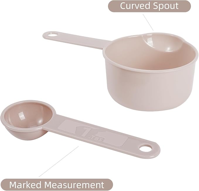 11PCS Measuring Spoons and Measuring Cups Set, Stackable Cups and Spoons, Nesting Cups Spoon for Cooking Baking Supplies, Kitchen Gadgets Essentials Tools