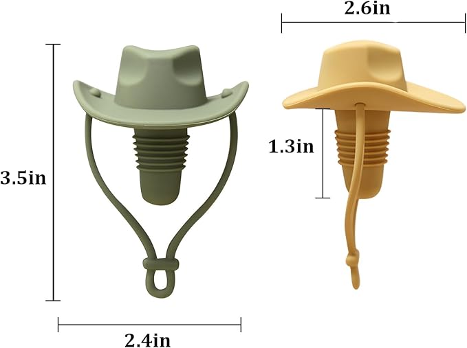Silicone Wine Stopper, Funny Hat Shaped Wine Stoppers Decorative Wine Sealer Bottle Caps, Cute Kitchen Gadgets Wine Accessories Tools Gifts (Green)