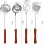Kitchen Utensils Set，Cooking Utensils Spoons for Cooking Spatulas Stainless Steel Cooking Utensils 4 Pieces Sets Gadgets Kitchen Tools Spatulas Spoons
