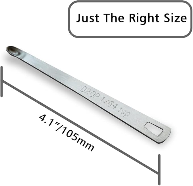 5PCS 1/64 Teaspoon(1/64tsp, 0.08ml, Drop) Single Tiny Measuring Spoon, Small Individual Stainless Steel Measure Spoons Only