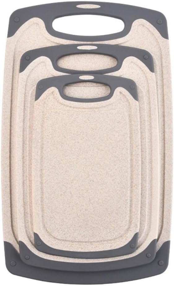 Cutting Board Three-Piece Set,Cutting Boards,3-Piece Cutting Board Set,With Non - Slip Handles, Ideal for Kitchen Food Prep.