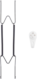 Plate Hangers for The Wall, Suitable for 10-14 inch Decorative Plate, Stainless Steel Wire Plate Holder with Wall Hooks and Rubber tip Protectors, Plate Hangers for Displaying Plates, Platter, Black