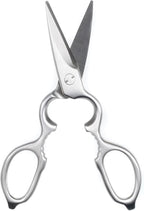 Upgraded Version of Kitchen Scissors Full-Steel Forged Stainless Steel Kitchen Shears Come Apart Food Scissors for Pizza Meat Bone Cutting Scissor Heavy Duty Metal Shears, Silver
