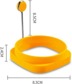 Yelleow Fried Egg High Temperature Resistance Flexible Food Grade Double-sided Square Round Egg Fryer Mould for Home Fried Egg Ring，Specialty Cookware，Eggs Poachers