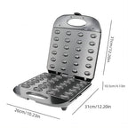 24 Walnut Cookie Maker, Non Stick Double Sided Walnut Cookie, Electric Maker Mold Maker Mini Nut Waffle Bread Machine Sandwich Iron,Toaster Baking