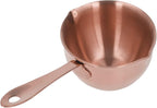 Stainless Steel Butter Warmer, Saucepan Chocolate Milk Butter Melting Pot Small Sauce Pan with Pour Spouts Cooking Pot for Hot Oil Soup Coffee Tea Warming (Pink Gold)