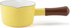Fuji Horo NA-12M.BY Milk Pan, 4.7 inches (12 cm), Butter Yellow, Induction Compatible, Natural Series