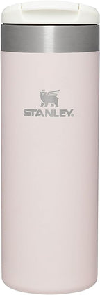Stanley AeroLight Transit Bottle 16 oz | Locking Drink Through Lid | Leak Resistant Water Bottle or Coffee Travel Mug | Lightweight Insulated Stainless Steel | BPA-Free | Rose Quartz Glimmer