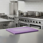 TrueCraftware- 18" X 12" X 1/2” Cutting Board for Kitchen Purple Color Plastic- Color Coded Durable Kitchen Cutting Board Chopping Board Non Slip Cutting Mat for Meat Vegetables Dishwasher Safe
