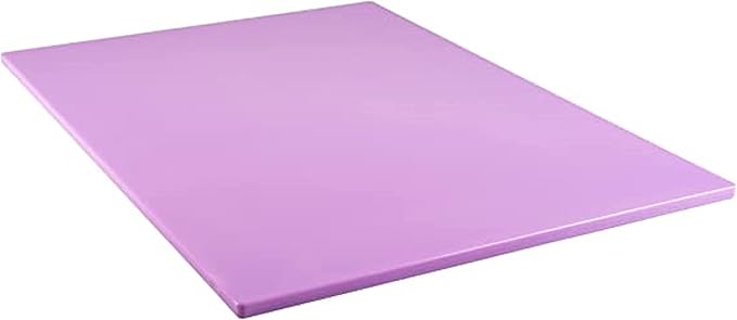 TrueCraftware- 18" X 12" X 1/2” Cutting Board for Kitchen Purple Color Plastic- Color Coded Durable Kitchen Cutting Board Chopping Board Non Slip Cutting Mat for Meat Vegetables Dishwasher Safe