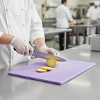TrueCraftware- 20" X 15" X 1/2” Cutting Board for Kitchen Purple Color Plastic- Durable Color Coded Kitchen Cutting Board Chopping Board Non Slip Cutting Mat for Meat Vegetables Dishwasher Safe