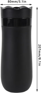 Focket French Press, 320Ml Double Wall Stainless Steel Insulated Insulated Water Drops Insulating Mini Coffee Tea Coffee Filter for Camping Travel