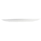 TableCraft 10496 Pulito Collection Round Platter, White Melamine Plate with Raised Edge Detail, Durable and Dishwasher Safe, Chic Ceramic-Look Serveware, 13.125-Inch Diameter