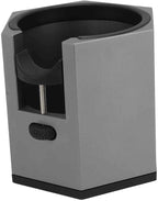 Coffee Portafilter Holder Stand with Adjustable Height Knob and Removable Bracket Cover, Aluminum Alloy Non Slip Base for Restaurants Homes Cafes (Black)