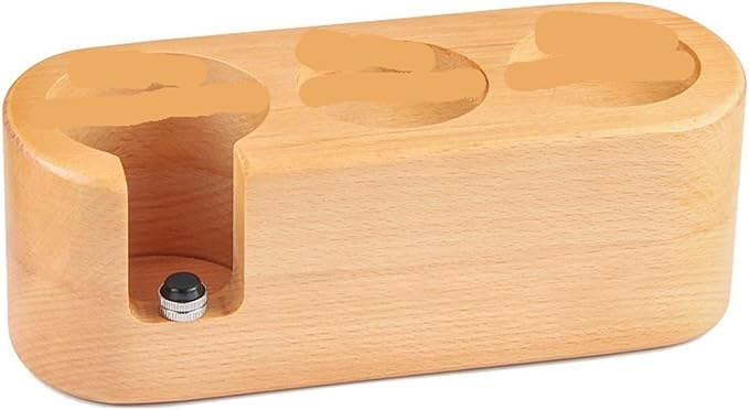 Walnut Wood Coffee Filter Holder, Espresso Tamper Mat Stand, Coffee Maker Support Base Rack, Barista Accessories(Equipped with motor handle)