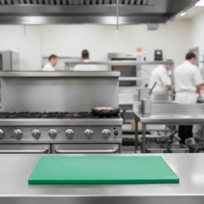TrueCraftware- 20" X 15" X 1/2” Cutting Board for Kitchen Green Color Plastic- Color Coded Durable Kitchen Cutting Board Chopping Board Non Slip Cutting Mat for Meat Vegetables Dishwasher Safe