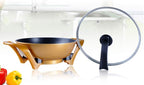 Picnic Bag Korean Multifunction Cooker 34cm Gold Ingot Pot Smoke-Free Non-Stick Electric Wok Health Electric Hot Pot Maifan Stone Pot Electric hob