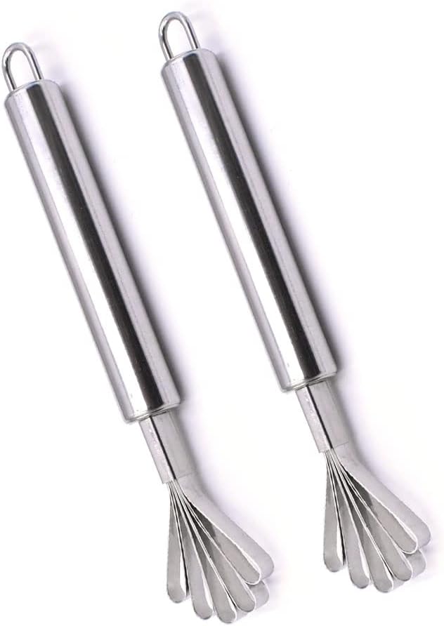 2 Pack of Stainless Steel Coconut Meat Scraper Fish Scaler Remover for Kitchen