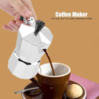 Agatige 50ml 1 Cup Moka Coffee Pot, Aluminum Espresso Coffee Maker Stovetop Coffee Percolator Stovetop Espresso Pot for Home Camping Office, Italian and Cuban Cafe Brewing