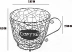 Coffee Pod Holder, Super Large Capacity Capsule Basket for KCup, XL Metal K Cup Storage,Coffee Bar Organizer for Kitchen Dinning Room Office Home Cafe Hotel (Black)