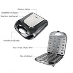 24 Walnut Cookie Maker, Non Stick Double Sided Walnut Cookie, Electric Maker Mold Maker Mini Nut Waffle Bread Machine Sandwich Iron,Toaster Baking