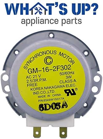 [ What'sUp ] 6549W1S017A Motor New OEM Produced for LG Microwave Turntable Motor Replacement Part, AC21V 50/60Hz 3.0W 2.5/3 RPM