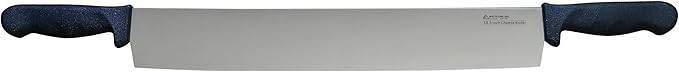 Cheese Knife 16.5 Inch - MATTSTONE HILL Large Cheese Knife With Double Handles, Cheese Cutter, Polypropylene Handle, Black