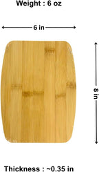 Set of 24, Bulk Mini Bamboo Cutting Boards – Thin 8x6" Blank Wood Serving Tray, Charcuterie Platter, Hot Mat for Engraving, Personalized DIY Crafts, Wedding Gift, Rustic Table Decor, Wall Art