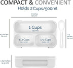 Small Snack Containers for Kids Teens - 3 Compartments (Set of 2) - Leak-Proof Boxes with Lids -BPA-Free Plastic Mini Bento Lunch Box - Ideal for School, Boys & Girls, Holds 2 Cups (Black + Gray)