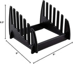 Restaurantware-Chef 101 9 Inch x 6.5 Inch Cutting Board Rack, 1 6 Slots Cutting Board Organizer - Collapsible, Fits Cutting Boards, Black Plastic Cutting Board Rack, For Kitchen Organization,